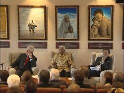 Former president pays tribute to Nelson Mandela News Clip