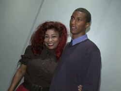 Chaka Khan (L) and Prophet Walker at Music Icon Chaka Khan & 'Hangover' Movies Producer Scott Budnick Unveil Pilot Program For Incarcerated Youth in Los Angeles, CA on 6/28/12 Stock Footage