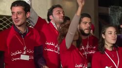 CLEAN : Tunisia: celebrations after Essebsis win announcement News Clip