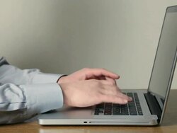 Using laptop Stock Footage