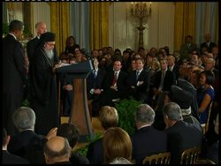 Greek PM at White House reception, with Geithner News Clip