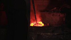 4K: Foundry furnace Stock Footage