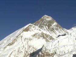Peaks of Mount Everest, Lhotse, and Nuptse. Stock Footage