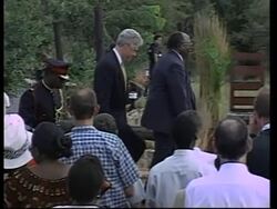 BOTSWANA: GABORONE: US PRESIDENT CLINTON VISIT News Clip