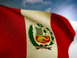 Waving Flag - Peru Stock Footage