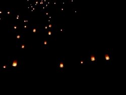 Lantern in the sky Stock Footage