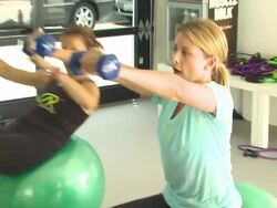 Lauren 'Lo' Bosworth at the Muscle Milk Women's Fitness Retreat at Beverly Hills CA. (Footage by WireImage Video/GettyImages) Stock Footage