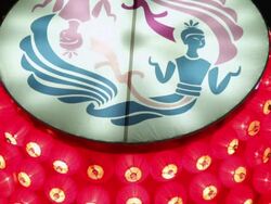 MS TD Lanterns decorations during chinese spring festival / xi'an, shaanxi, china Stock Footage