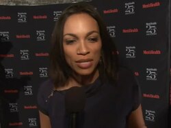 INTERVIEW - Rosario Dawson discusses how she loves all the weird and interesting facts about health she learns from reading Men's Health at Men's Health Celebrates 25th Anniversary Stock Footage
