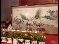 China - Premier Li Peng Speech News Clip