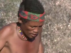 Ju hoansi San Bushman of Nyae Nyae dancing, Namibia Stock Footage