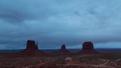 View of Mounument Valley in Navajo Indian Reservation Stock Footage