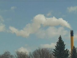 Smoke in Blue Sky Stock Footage