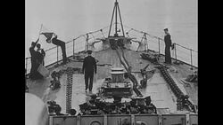 Winston Churchill and Franklin Roosevelt meet on board USS Augusta in 1941 News Clip