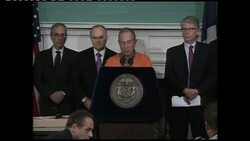 4:3 News conference on arrest of bombing suspect News Clip