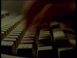 T/L CU Hands typing on Computer Keyboard, side angle view Stock Footage