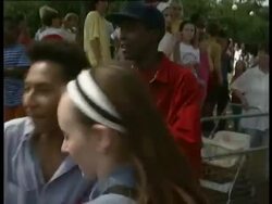 Michael Jackson visits hospital with Mickey Mouse Stock Footage