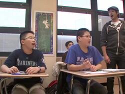 Josh Groban leads a vocal class Stock Footage