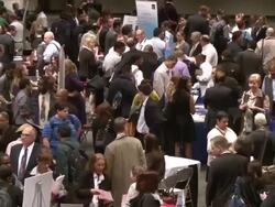 Putting America Back to Work! Job Fair Stock Footage