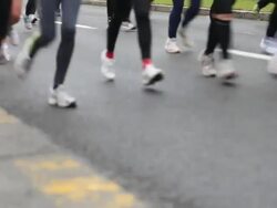 HD: Marathon running Stock Footage