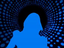 Dancing Girl Sillhouette in Funky Tunnel Stock Footage