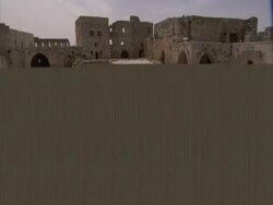 Dolly shot of ancient ruin, Syria (sound available) Stock Footage