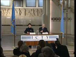 Chief prosecutor news conference on death of Milosevic News Clip