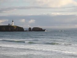 Lighthouse on Oregon Coast Stock Footage