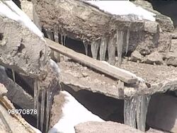 Ruins of buildings after the Spitak Earthquake in Armenia, December 1988 News Clip