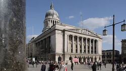 Old Market Square & Council House, Nottingham, England, UK, Europe Stock Footage