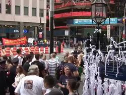 New York City Commemorates 10th Anniversary Of Sept. 11th Attacks Stock Footage