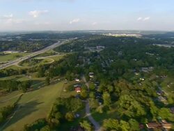 WS AERIAL View of mixed suburban and highway, rural development in north suburbs / Chattanooga, Tennessee, United States  Stock Footage