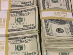 Lots of cash money. American dollars. US Paper Currency. Stock Footage