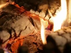 close up on wood fire HD Stock Footage