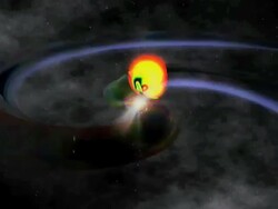 A pulsar is generally believed to be a rapidly rotating neutron star that emits pulses of radiation (such as x-rays and radio waves) at known regular intervals. Stock Footage