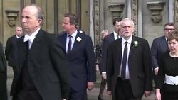 CLEAN : MPs arrive for remembrance service for slain MP Jo Cox News Clip