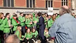 CLEAN : Dutch left-wing politician Jesse Klaver meets supporters News Clip