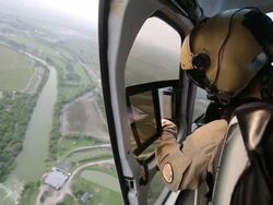 U.S. Military Helicopters Search For Immigrants And Smugglers On Mexican Border Stock Footage