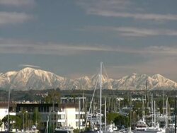 Summer and Winter Together: Snow Masts Stock Footage