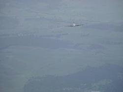 WS AERIAL View of airplane flying over landscape / Hobart, Tasmania, Australia Stock Footage