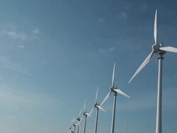 HD: Power Generating Windmills Stock Footage