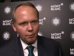 INTERVIEW: Jan Patrick Schmitz on Quincy Jones at Montblanc honors Quincy Jones at the Montblanc de la Culture Arts Patronage Awards Ceremony Stock Footage