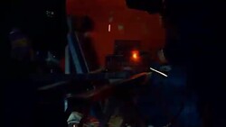 Welding and grinding metal at a factory. Stock Footage