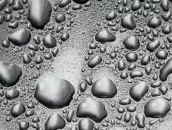 water drops on metal surface Stock Footage