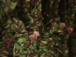 Army soldiers arms during march - HD &amp; PAL Stock Footage