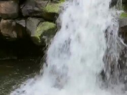 CU TD Detail of Hoopii Falls / Kapaa, Kauai, Hawaii, United States Stock Footage
