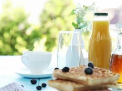Waffles Breakfast Stock Footage