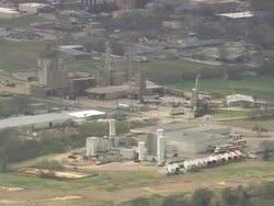 WS AERIAL ZO View of Industrial area / Louisiana, United States Stock Footage