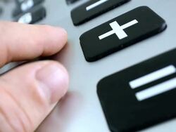 Calculator Close Up Stock Footage