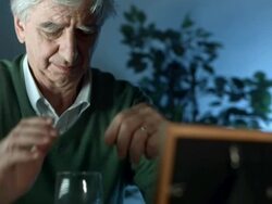 HD: Senior Man Grieving For His Lost Stock Footage